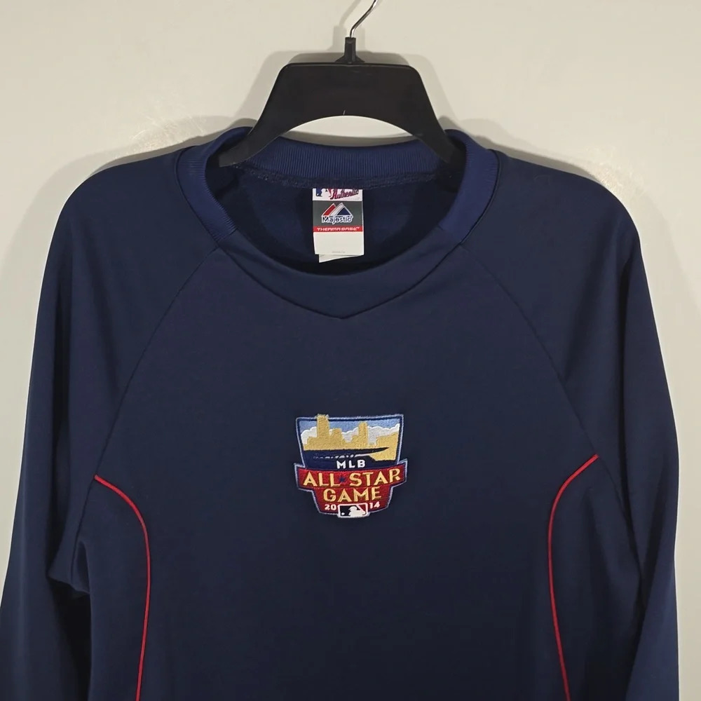 {Majestic} MLB Authentic All Stae Game 2014 Therma Base Sweatshirt- Size Medium - Picture 4 of 17